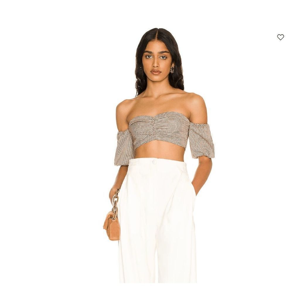 MAJORELLE Brown Crop Top